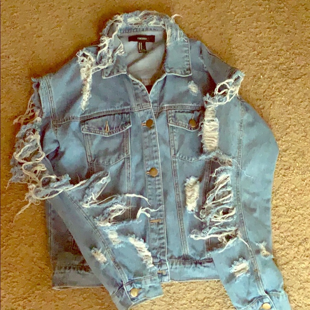 Distressed Denim Jacket